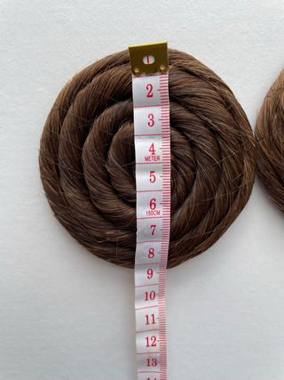 Rodetes de fallera pequeños de pelo natural.