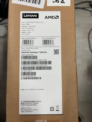Lenovo IdeaPad Gaming 3 Ryzen 5 RTX