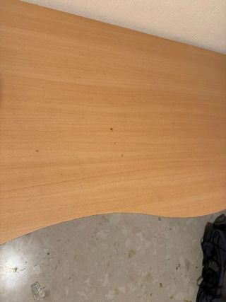 Mesa de estudio madera y cristal