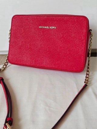 Bolso Michael Kors Jet Set GR Rojo original