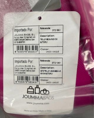 Maleta infantil con mariposas