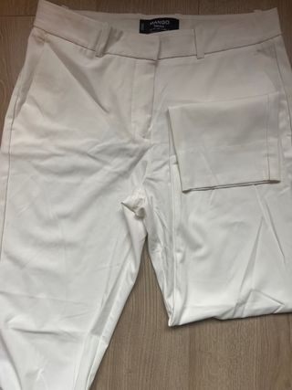 Pantalon blanco mango talla 36