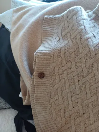 Poncho Massimo Dutti Beige Talla Única