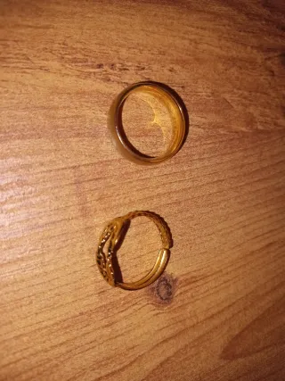 Anillos de Acero Dorados  Plateados