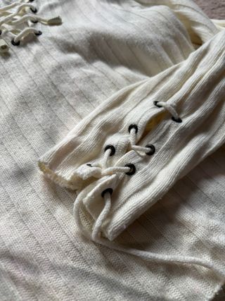 Jersey corto blanco con cordones