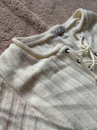 Jersey corto blanco con cordones