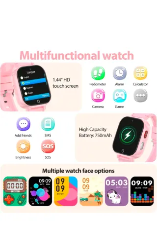 Reloj inteligente rosa