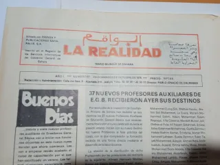 Periódico La Realidad Sáhara España 1975