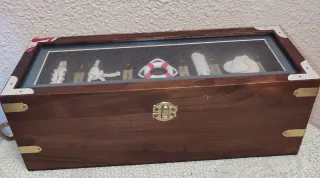 Caja Decorativa Marinera - Botellero de madera