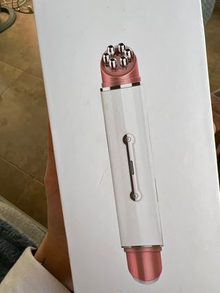 Limpiador Facial Eléctrico Rosa y Blanco