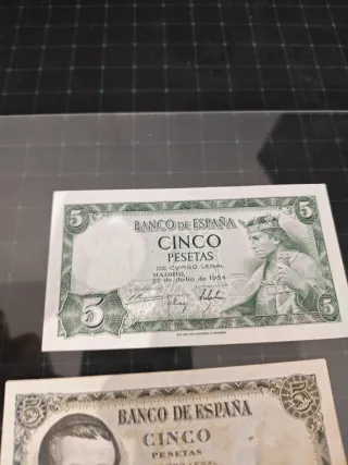 Lote 4 Billetes 5 Pesetas Banco de España