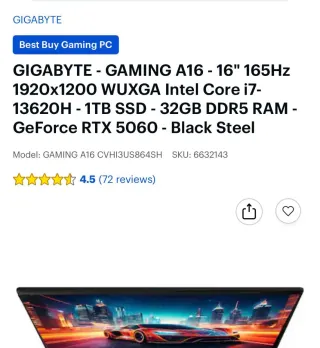 Gigabyte Laptop - Nero e Viola