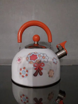 Bollitore Teiera Thun Bianco Arancio