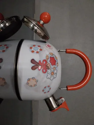 Bollitore Teiera Thun Bianco Arancio