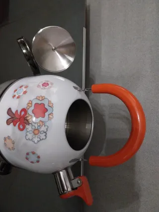 Bollitore Teiera Thun Bianco Arancio