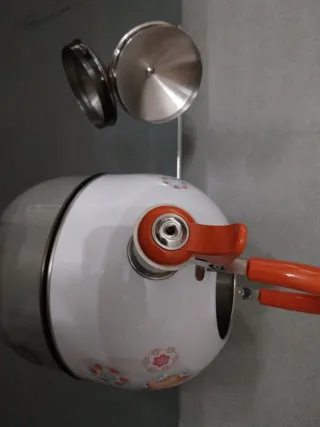 Bollitore Teiera Thun Bianco Arancio