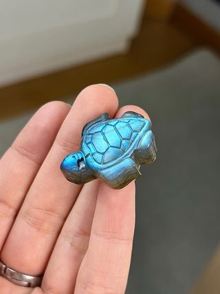 Figura Tortuga Mineral Labradorita
