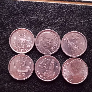 Monedas de 10 pesetas España   1992-93-94-95-96-97