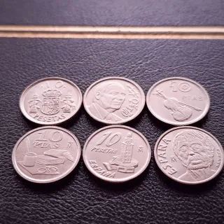 Monedas de 10 pesetas España   1992-93-94-95-96-97