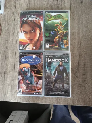 4 Videojuegos PSP: Tomb Raider, Daxter, Ratatouill