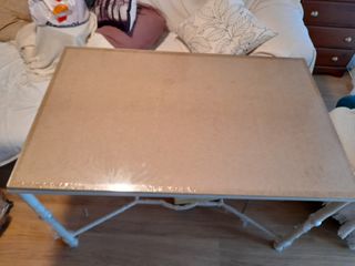 MESA DE FORJA CON CRISTAL