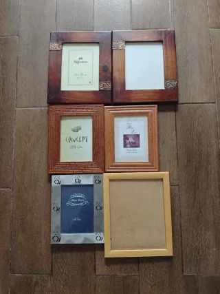 Lote de 6 marcos de fotos decorativos.