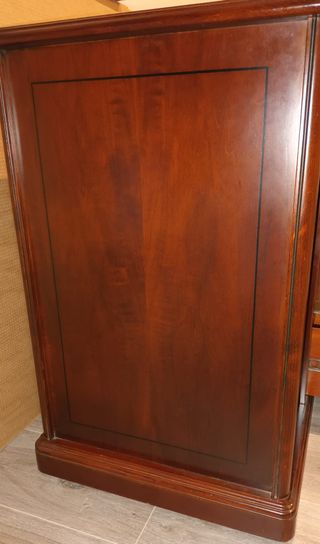 Escritorio Caoba ordenador con Bandeja y Cajón