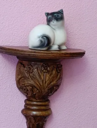 Gato porcelana Siamés 14/16 cm Nuevo