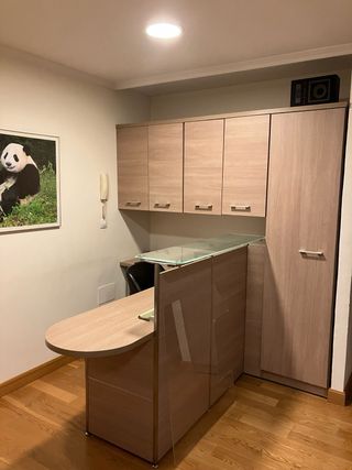 Muebles de oficina madera y cuero