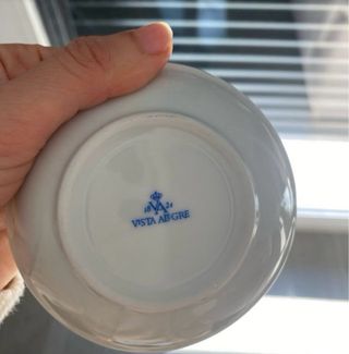 2 Platillos Vista Alegre Flor Azul