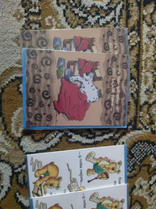 Tarjeta felicitación osito enfermo