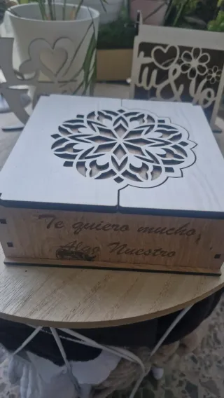 Joyero madera tallado personalizado