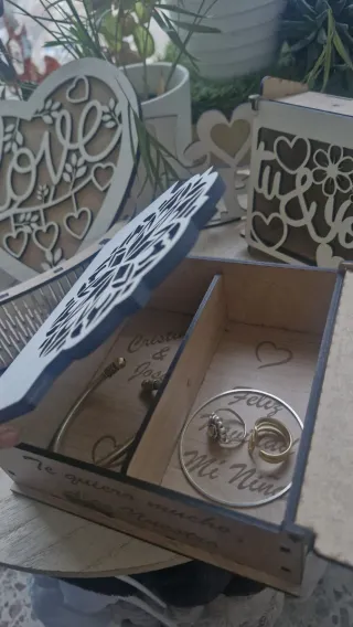 Joyero madera tallado personalizado
