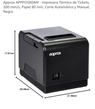 Impresora Térmica Tickets Approx Negra