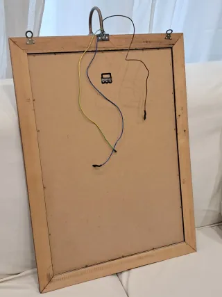 Specchio arte povera con punto luce