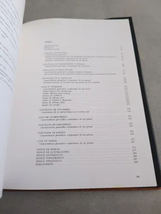 Catálogo de porcelana y cerámica española.