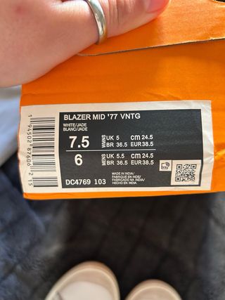 Nike Blazer Low Verdes Talla 38