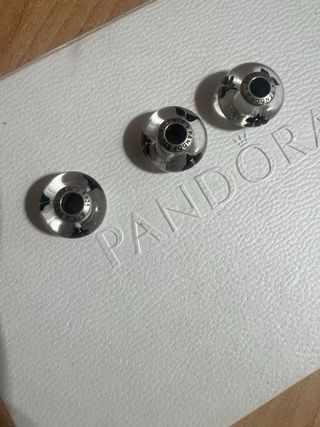 Set 3 Murrine Pandora Originali Fiore nero