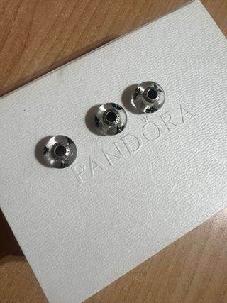 Set 3 Murrine Pandora Originali Fiore nero