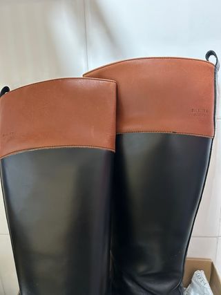 Botas altas piel Dakota Boots negras y marrones