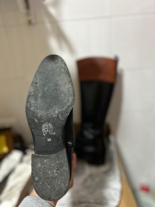 Botas altas piel Dakota Boots negras y marrones