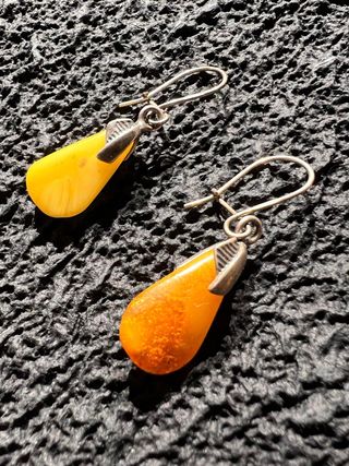 Pendientes Plata y Ámbar