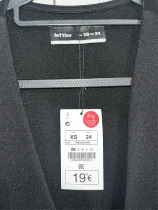 Chaleco Bershka Negro XS/34