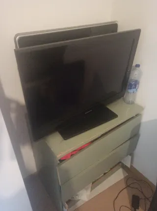 Pantalla Plana Negra/Gris