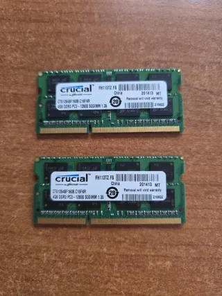 2x 4GB Crucial DDR3 SODIMM RAM