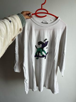 Camiseta Pull&Bear Blanca Talla L