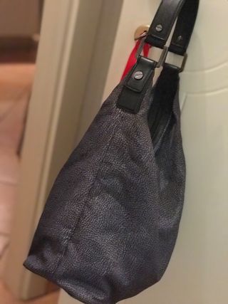 Borsa secchiello Borbonese nera/grigio