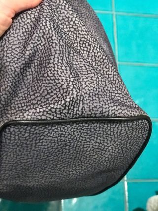 Borsa secchiello Borbonese nera/grigio