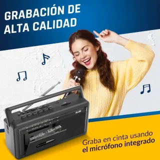 Radiocasete KLIM AM/FM Bluetooth USB