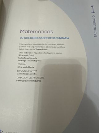 Librillo de matemáticos Santillana